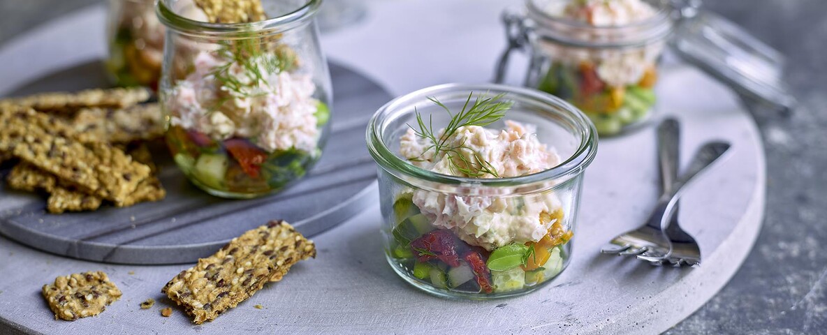 Aperitiefhapje met Gerookte Schotse zalmsalade