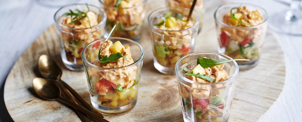 Aperitiefhapje met zomersalade