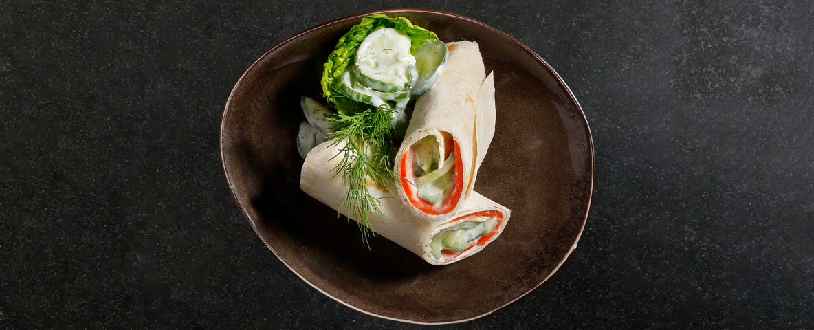 Zalmwrap recept