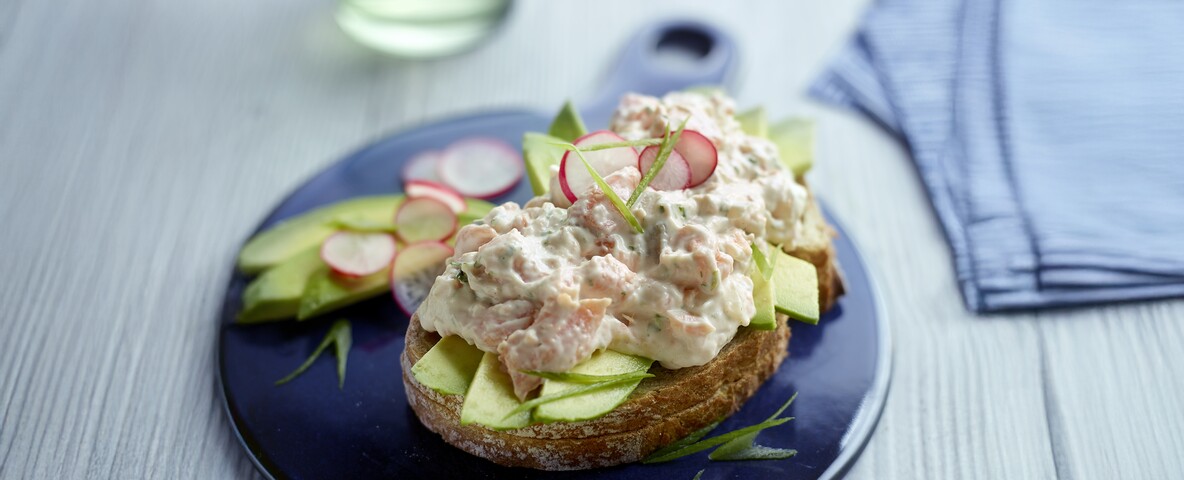 Toaste gerookte zalm