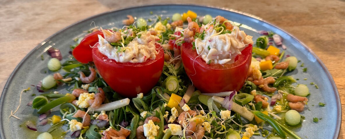 Sfeerbeeld gevulde tomaat