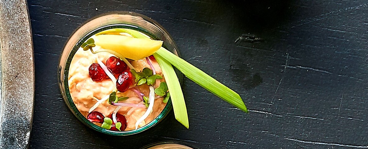 Apertiefhapje met cocktail kreeft salade