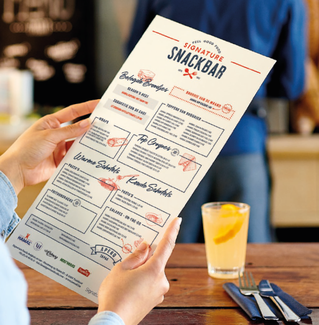 Signature snackmenu