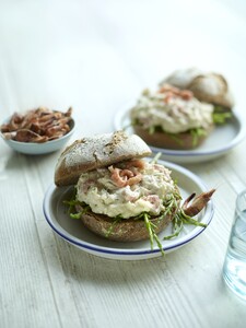 Boterham met sla en Noodzeesalade