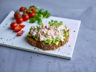 Boterham met sla en Noodzeesalade