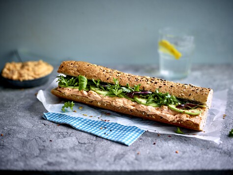 Broodje warm gerookte zalm