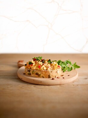 Boterham met Halloweensalade
