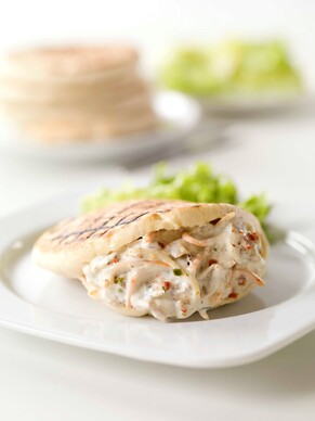 Pitabroodje met kebabsalade